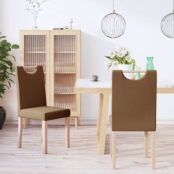 Esszimmerstühle 2 Stk. Braun Stoff