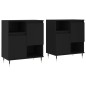 vidaXL Sideboards 2 Stk. Schwarz Holzwerkstoff vidaXL Sideboards 2 Stk. Schwarz Holzwerkstoff
