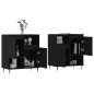 vidaXL Sideboards 2 Stk. Schwarz Holzwerkstoff vidaXL Sideboards 2 Stk. Schwarz Holzwerkstoff