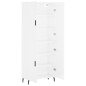 Highboard Hochglanz-Weiß 69,5x34x180 cm Holzwerkstoff Highboard Hochglanz-Weiß 69,5x34x180 cm Holzwerkstoff