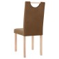 Esszimmerstühle 2 Stk. Braun Stoff Esszimmerstühle 2 Stk. Braun Stoff