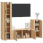 vidaXL 4-tlg. TV-Schrank-Set Sonoma-Eiche Holzwerkstoff vidaXL 4-tlg. TV-Schrank-Set Sonoma-Eiche Holzwerkstoff