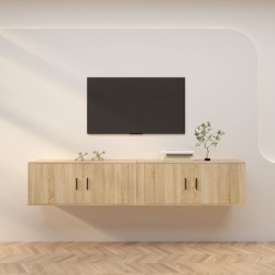 vidaXL TV-Wandschränke 2 Stk. Sonoma-Eiche 100x34,5x40 cm