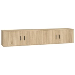vidaXL TV-Wandschränke 2 Stk. Sonoma-Eiche 100x34,5x40 cm