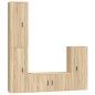 vidaXL 4-tlg. TV-Schrank-Set Sonoma-Eiche Holzwerkstoff vidaXL 4-tlg. TV-Schrank-Set Sonoma-Eiche Holzwerkstoff