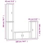 vidaXL 4-tlg. TV-Schrank-Set Sonoma-Eiche Holzwerkstoff vidaXL 4-tlg. TV-Schrank-Set Sonoma-Eiche Holzwerkstoff