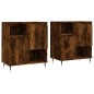 vidaXL Sideboards 2 Stk. Räuchereiche Holzwerkstoff vidaXL Sideboards 2 Stk. Räuchereiche Holzwerkstoff