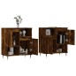 vidaXL Sideboards 2 Stk. Räuchereiche Holzwerkstoff vidaXL Sideboards 2 Stk. Räuchereiche Holzwerkstoff