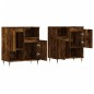 vidaXL Sideboards 2 Stk. Räuchereiche Holzwerkstoff vidaXL Sideboards 2 Stk. Räuchereiche Holzwerkstoff