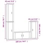 vidaXL 4-tlg. TV-Schrank-Set Hochglanz-Weiß Holzwerkstoff vidaXL 4-tlg. TV-Schrank-Set Hochglanz-Weiß Holzwerkstoff