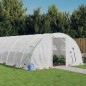 vidaXL Gewächshaus mit Stahlrahmen Weiß 80 m² 20x4x2 m vidaXL Gewächshaus mit Stahlrahmen Weiß 80 m² 20x4x2 m