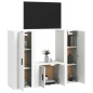 vidaXL 3-tlg. TV-Schrank-Set Weiß Holzwerkstoff vidaXL 3-tlg. TV-Schrank-Set Weiß Holzwerkstoff