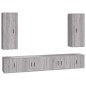 vidaXL 6-tlg. TV-Schrank-Set Grau Sonoma Holzwerkstoff vidaXL 6-tlg. TV-Schrank-Set Grau Sonoma Holzwerkstoff