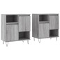 vidaXL Sideboards 2 Stk. Grau Sonoma Holzwerkstoff vidaXL Sideboards 2 Stk. Grau Sonoma Holzwerkstoff