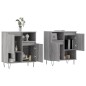 vidaXL Sideboards 2 Stk. Grau Sonoma Holzwerkstoff vidaXL Sideboards 2 Stk. Grau Sonoma Holzwerkstoff