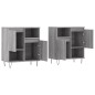vidaXL Sideboards 2 Stk. Grau Sonoma Holzwerkstoff vidaXL Sideboards 2 Stk. Grau Sonoma Holzwerkstoff