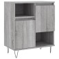 vidaXL Sideboards 2 Stk. Grau Sonoma Holzwerkstoff vidaXL Sideboards 2 Stk. Grau Sonoma Holzwerkstoff