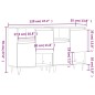 vidaXL Sideboards 2 Stk. Grau Sonoma Holzwerkstoff vidaXL Sideboards 2 Stk. Grau Sonoma Holzwerkstoff