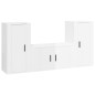 vidaXL 3-tlg. TV-Schrank-Set Hochglanz-Weiß Holzwerkstoff vidaXL 3-tlg. TV-Schrank-Set Hochglanz-Weiß Holzwerkstoff