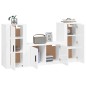 vidaXL 3-tlg. TV-Schrank-Set Hochglanz-Weiß Holzwerkstoff vidaXL 3-tlg. TV-Schrank-Set Hochglanz-Weiß Holzwerkstoff