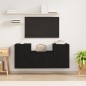 vidaXL 3-tlg. TV-Schrank-Set Schwarz Holzwerkstoff vidaXL 3-tlg. TV-Schrank-Set Schwarz Holzwerkstoff