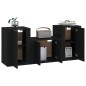 vidaXL 3-tlg. TV-Schrank-Set Schwarz Holzwerkstoff vidaXL 3-tlg. TV-Schrank-Set Schwarz Holzwerkstoff