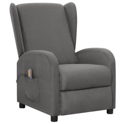 Massagesessel Hellgrau Stoff