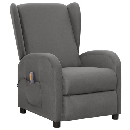 Massagesessel Hellgrau Stoff