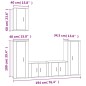 vidaXL 5-tlg. TV-Schrank-Set Schwarz Holzwerkstoff vidaXL 5-tlg. TV-Schrank-Set Schwarz Holzwerkstoff