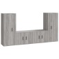 vidaXL 4-tlg. TV-Schrank-Set Grau Sonoma Holzwerkstoff vidaXL 4-tlg. TV-Schrank-Set Grau Sonoma Holzwerkstoff
