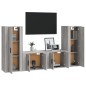 vidaXL 4-tlg. TV-Schrank-Set Grau Sonoma Holzwerkstoff vidaXL 4-tlg. TV-Schrank-Set Grau Sonoma Holzwerkstoff