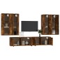 vidaXL 6-tlg. TV-Schrank-Set Räuchereiche Holzwerkstoff vidaXL 6-tlg. TV-Schrank-Set Räuchereiche Holzwerkstoff