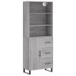 vidaXL Highboard Grau Sonoma 69,5x34x180 cm Holzwerkstoff vidaXL Highboard Grau Sonoma 69,5x34x180 cm Holzwerkstoff