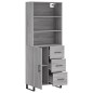 vidaXL Highboard Grau Sonoma 69,5x34x180 cm Holzwerkstoff vidaXL Highboard Grau Sonoma 69,5x34x180 cm Holzwerkstoff