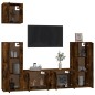 vidaXL 5-tlg. TV-Schrank-Set Räuchereiche Holzwerkstoff vidaXL 5-tlg. TV-Schrank-Set Räuchereiche Holzwerkstoff