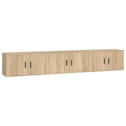 vidaXL TV-Wandschränke 3 Stk. Sonoma-Eiche 80x34,5x40 cm