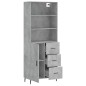 vidaXL Highboard Betongrau 69,5x34x180 cm Holzwerkstoff vidaXL Highboard Betongrau 69,5x34x180 cm Holzwerkstoff
