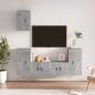 vidaXL 5-tlg. TV-Schrank-Set Betongrau Holzwerkstoff vidaXL 5-tlg. TV-Schrank-Set Betongrau Holzwerkstoff