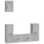 vidaXL 5-tlg. TV-Schrank-Set Betongrau Holzwerkstoff vidaXL 5-tlg. TV-Schrank-Set Betongrau Holzwerkstoff