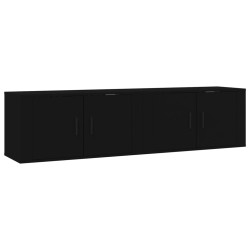 vidaXL TV-Wandschränke 2 Stk. Schwarz 80x34,5x40 cm