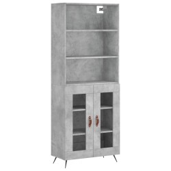 vidaXL Highboard Betongrau 69,5x34x180 cm Holzwerkstoff