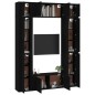 vidaXL 8-tlg. TV-Schrank-Set Schwarz Holzwerkstoff vidaXL 8-tlg. TV-Schrank-Set Schwarz Holzwerkstoff