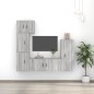 vidaXL 5-tlg. TV-Schrank-Set Grau Sonoma Holzwerkstoff vidaXL 5-tlg. TV-Schrank-Set Grau Sonoma Holzwerkstoff