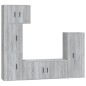 vidaXL 5-tlg. TV-Schrank-Set Grau Sonoma Holzwerkstoff vidaXL 5-tlg. TV-Schrank-Set Grau Sonoma Holzwerkstoff