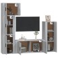 vidaXL 5-tlg. TV-Schrank-Set Grau Sonoma Holzwerkstoff vidaXL 5-tlg. TV-Schrank-Set Grau Sonoma Holzwerkstoff