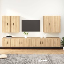vidaXL 8-tlg. TV-Schrank-Set Sonoma-Eiche Holzwerkstoff