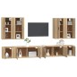 vidaXL 8-tlg. TV-Schrank-Set Sonoma-Eiche Holzwerkstoff vidaXL 8-tlg. TV-Schrank-Set Sonoma-Eiche Holzwerkstoff