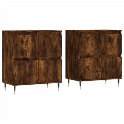 vidaXL Sideboards 2 Stk. Räuchereiche Holzwerkstoff