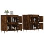 vidaXL Sideboards 2 Stk. Räuchereiche Holzwerkstoff vidaXL Sideboards 2 Stk. Räuchereiche Holzwerkstoff