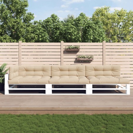 vidaXL Palettenkissen 7-tlg. Beige Stoff